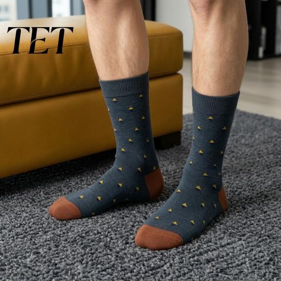 Mens Thermal Socks Men Argyle Crew Socks, Plus Size, Colorful Striped Cotton Winter Warm for Dress Thickened Autumn Cold Weather Thick