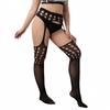 Plus Size Women's Lace Floral Thigh High Pantyhose Fishnet Body Stockings Over Knee Mesh Socks Tights Leggings Bottom