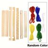 Manual Wooden Weaving Loom with Colorful Yarn & Tools - -in- DIY Tapestry Maker for Hand-Weaving Crafts, No Required, for Art Projects