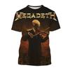 Megadeth 3D Printed T-Shirts Fashion Rock Band Men's Casual T-shirt Summer Men Women Punk Funny Hip Pop Short Sleeve Kids