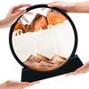 12 Inch 3D Flowing Sand Painting Art Hourglass Mountain View Sports Display Mobile Sand Table Office Living Room Home Decoration