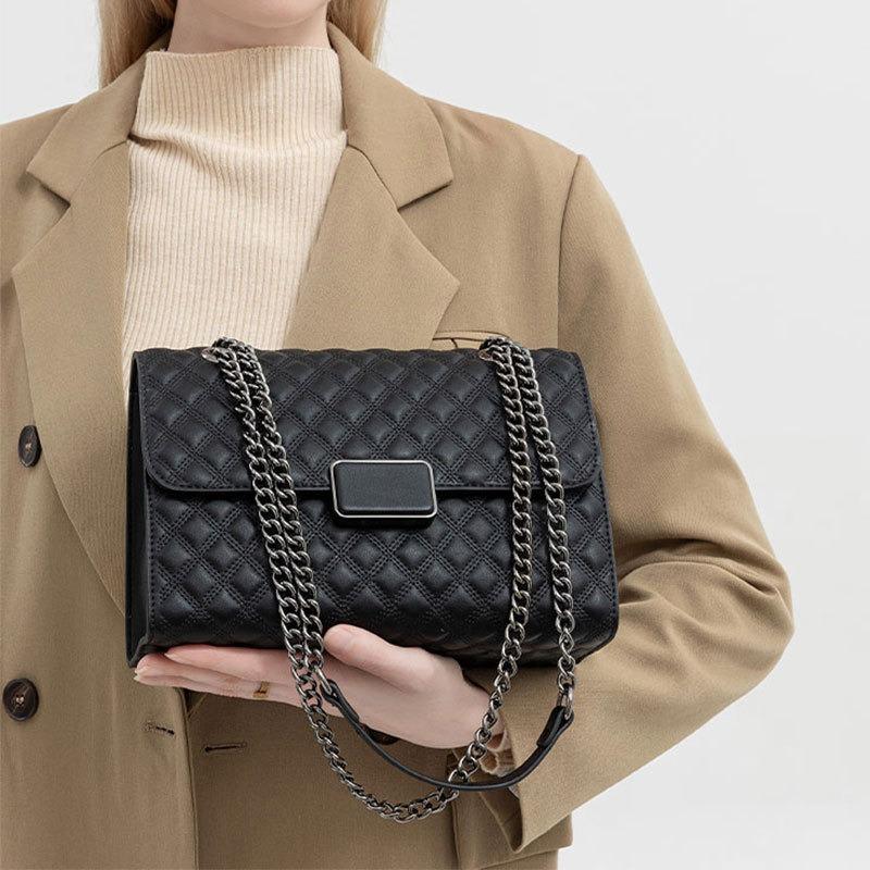 Наплечная сумка женская сумка высококачественная цепочка маленькая квадратная сумка модная универсальная сумка-мессенджер большая вместимость для поездок на работу женская сумка