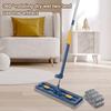 1 Set Mop Set with 6 Microfiber Pads 360 Degree Rotation Large
