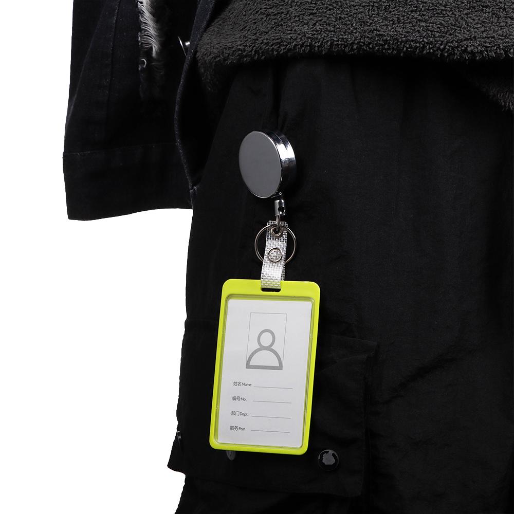 Metal Key Ring Anti Lost Badge Reel Clip Retractable Key Chain Lanyard Clip ID Card Badge Holder