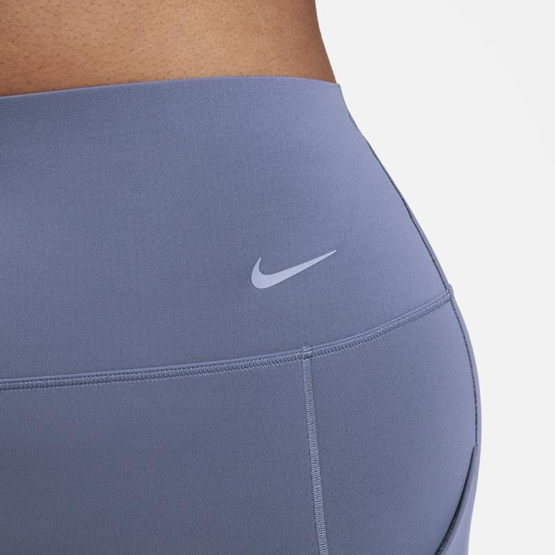 Nike Universal Solid High-Waisted Tight Nine-Point Sports Pants Women Pants Finn-Blue Black DQ5898-491