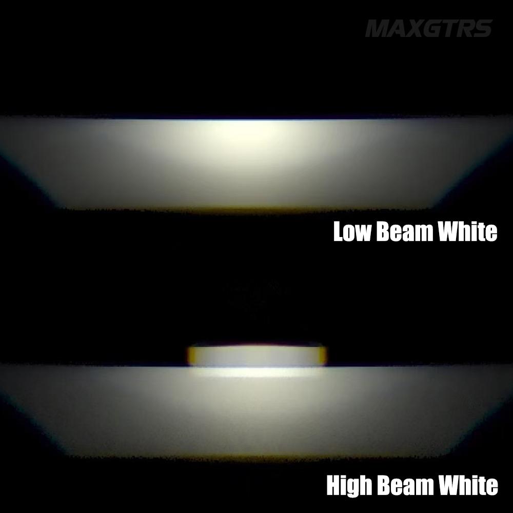 MAXGTRS Светодиодная фара H4 с двойным объективом, мини-линза-проектор, HBS 9003, Автомобильный световой луч, 50 Вт, 11000 лм