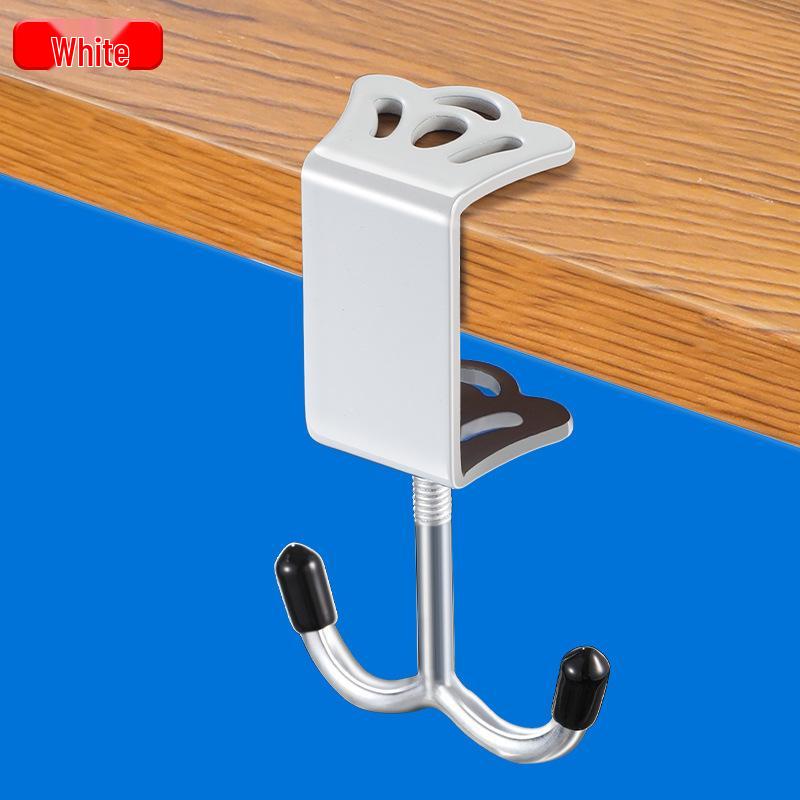 Прикроватный студенческий стол Крючки-короны - Двойные и одинарные крючки без сверления для школьных сумок, розовый и черный