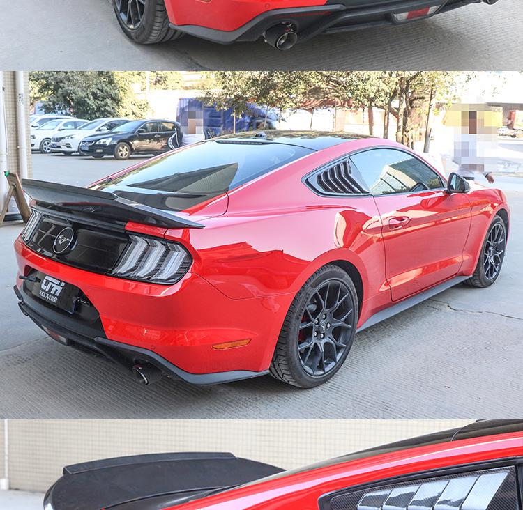 15-23 Ford Mustang TF Carbon Fiber Rear Wing - Trufiberya Punch-Free Install