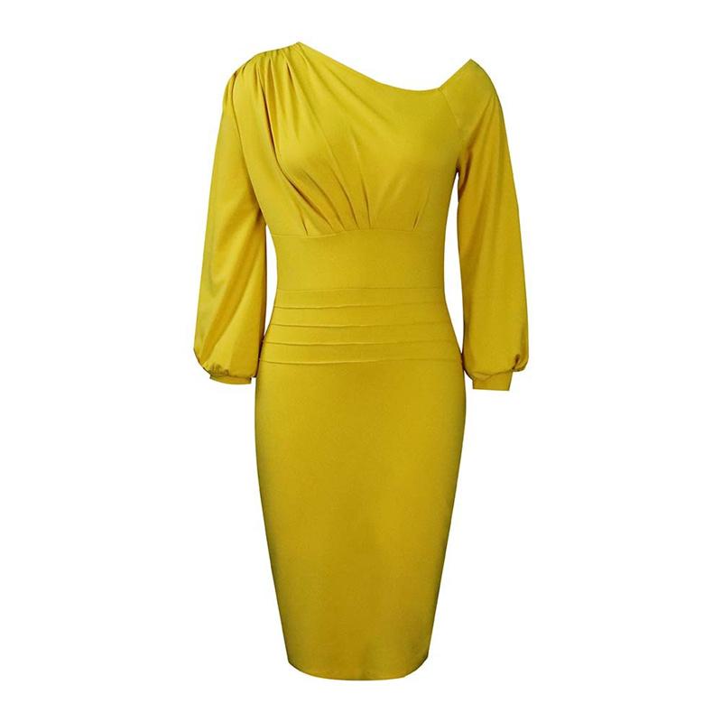 Облегающее платье-футляр с длинными рукавами, профессиональное темпераментное платье для офиса, темперамента, поездок на работу