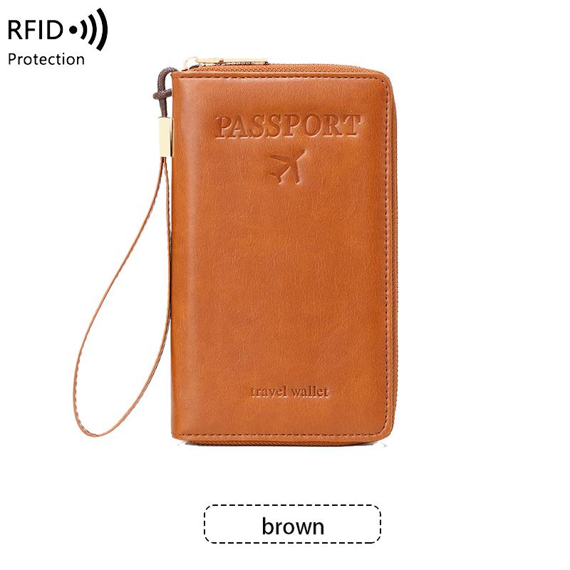 Минималистичный ретро-паспортный чехол RFID, многофункциональный держатель для удостоверения личности, банковской карты, паспорта, высококачественные дорожные аксессуары из искусственной кожи