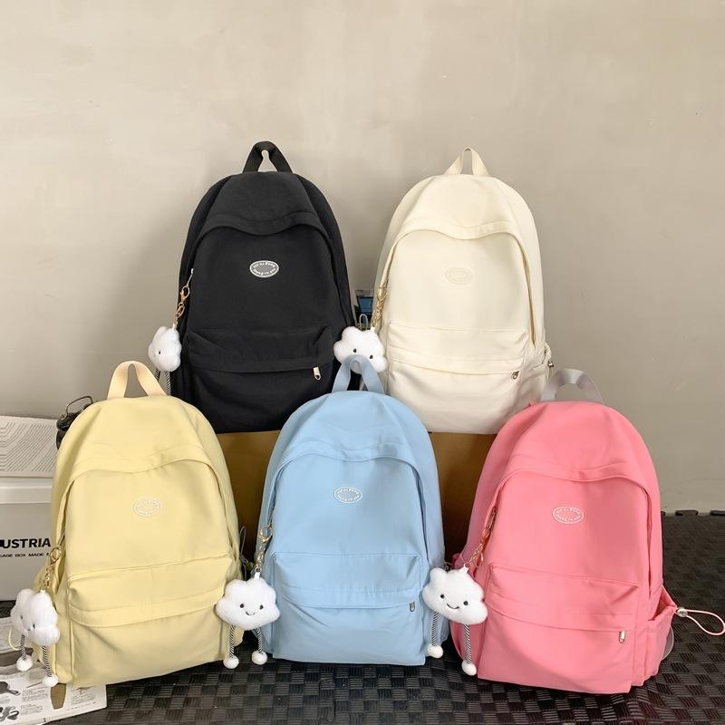 Школьная сумка Schoolbagins Однотонная Повседневная Универсальная Рюкзак большого объема для ученика средней школы 1011 Новая корейская версия Рюкзак в студенческом стиле