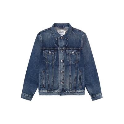 Levis Потертая джинсовая куртка Мужская верхняя одежда Джинсовый-синий 67485-0012