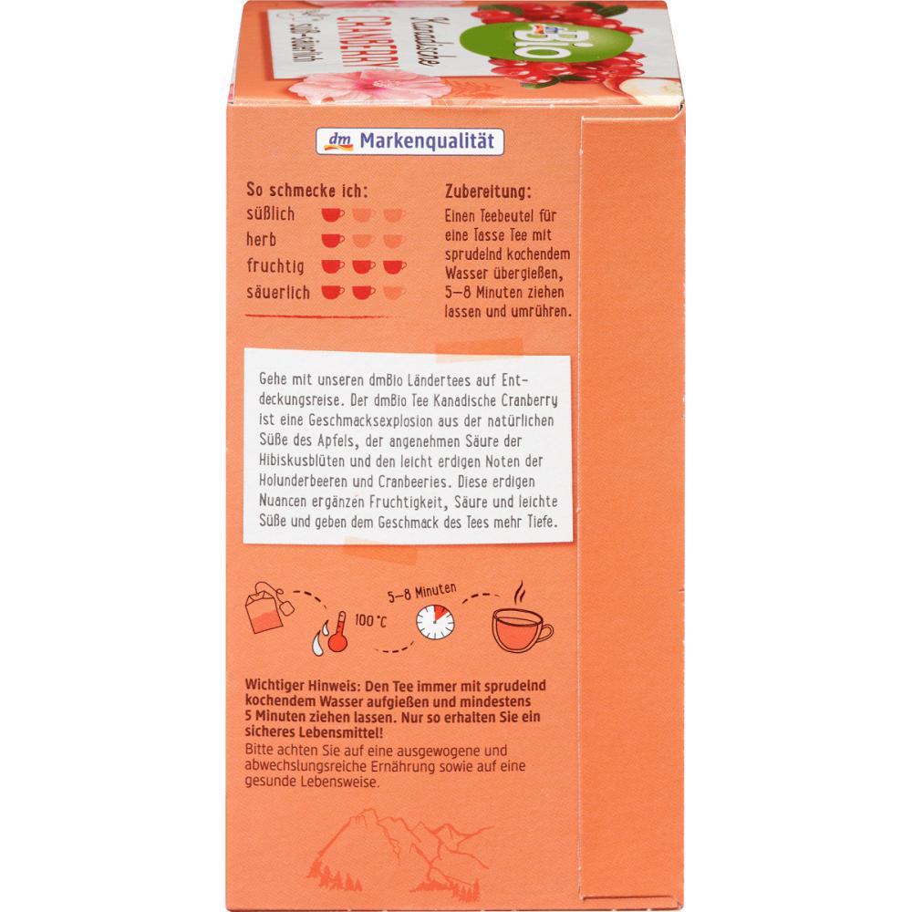 dmBio Fruit Tea Canadian Cranberry 40g 20 Packs