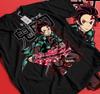 100% Cotton TOPS UNISEX TEES MENS WOMENS Tanjiro Demon Slayer T-shirt Kimetsu No Yaiba Horror Anime Nezuko Shirt Gift 436