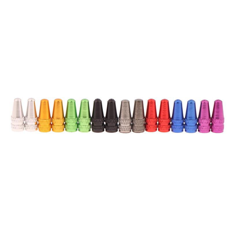 10pcs Aluminum Alloy Tire Prest Valve Cap Road Bike Covered Protector Road Tyre Dustproof Bike Presta Valve Valve Stems 1