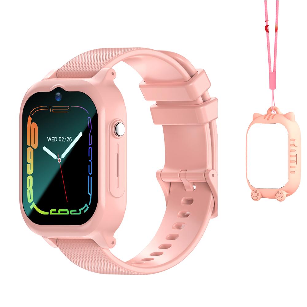 Детские умные часы 4G с GPS, видеозвонками, телефонными часами, SOS, умные часы с камерой, черный монитор, часы для мальчиков и девочек, подарки.