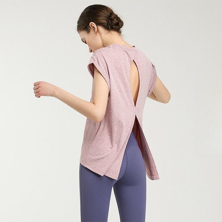 Футболка с короткими рукавами для фитнеса, быстросохнущая спортивная блузка, летняя одежда для йоги, топы для йоги, одежда для бега и фитнеса для женщин