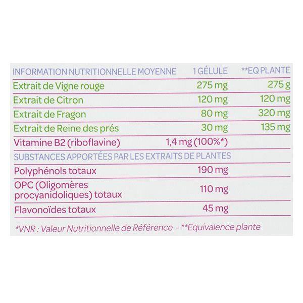 Arkopharma Veinoflux Легкость в ногах Циркуляция Красный виноград 60 капсул