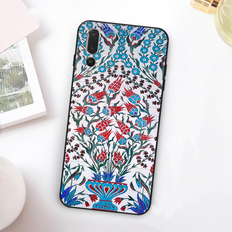 Древние Цветочные Плитки Для Huawei Nova Y73 Y72 Y90 Y70 Y60 Y91 Y61 12s 12i 11i 8i 9 10 SE P60 P30 Pro P40 Lite Чехол