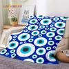 3D Evil Eye Turkey Blue Nazar Eye of Horus Мягкие фланелевые одеяла, плед, удобное одеяло для пикника, кровати, дивана, спальни