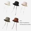 Portable Women Fisherman Hat Windproof Panama Caps Korean Down Cotton Bucket Hats  Autumn Winter