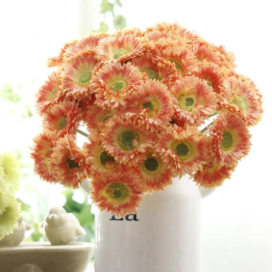 2 шт. искусственные растения, простые в уходе, декоративные, с тонкой текстурой, привлекательные цветочные композиции с одной веткой, свадебный декор