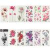 Fashion Design Waterproof Unisex Temporary Tattoo Stickers Full Flower Arm Body Art Body Leg Decal