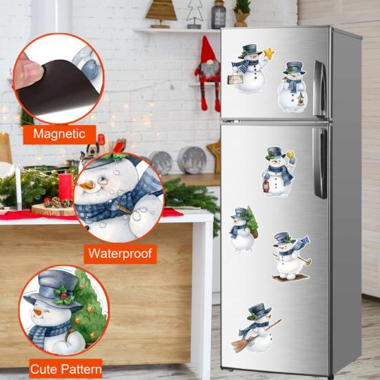 Рождественский Магнит на Холодильник Санта Клаус Снеговик Гном Лось Веселого Рождества Гаражные Двери Кухня
