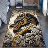 Golden black dragon in clouds Print Carpet Rug for Living Room Bedroom Sofa Doormat Home Decor Non-slip Floor Mat