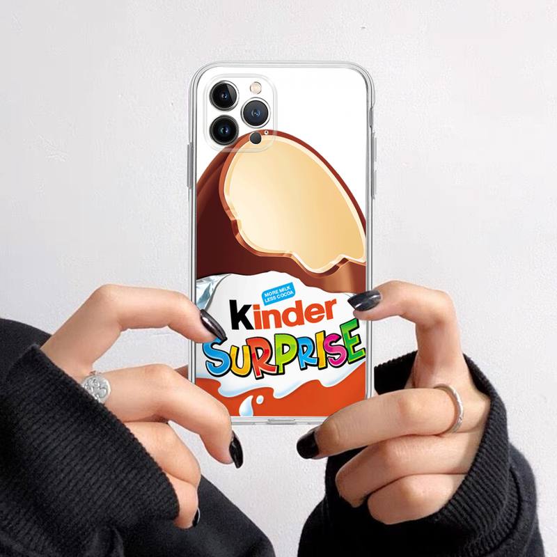 Новый чехол-телефон KINDER JOY Surprise с рисунком Trolly egg для iPhone 14 13 12 11 Pro Max XS X XR SE 2020 6 7 8 Plus Mini Прозрачный корпус