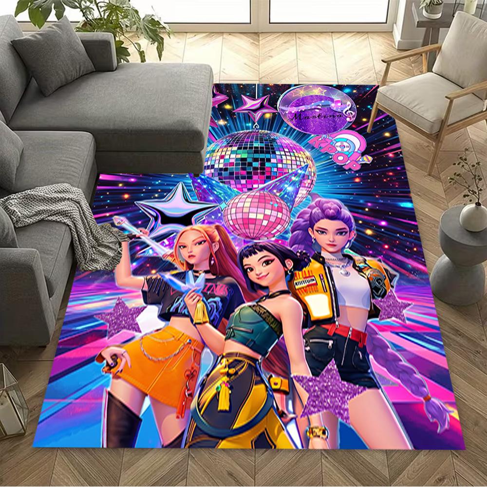 Stars Friends Night Floor Rug Office Rug Design for Hallway Bedrooms Foyer Study room Anti-slip Rug Decorate Offices Perfect Gift for Women/Men