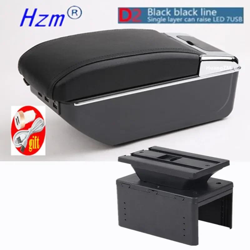For Ford Focus mk1 Armrest Box For For Ford Focus mk1 Universal Car Armrest nterior Parts Center Storage box with USB LED light