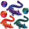 3D Printed Dragon Egg With Dragon Full Articulated Dragon Modle Movable Rotatable Articulated Desktop Ornament Kid Toy