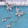 Opal Butterfly Chain Sweater Long Necklace Pendants Gift For Girl Jewelry
