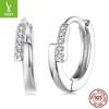 S925 Sterling Silver Staggered Ear Buckle Delicate Zircon Versatile Premium Earrings Earrings