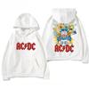Трендовая европейская и американская хард-рок метал-группа ACDC Осень и Зима Свободный бархатный худи Мужская и Женская Одежда