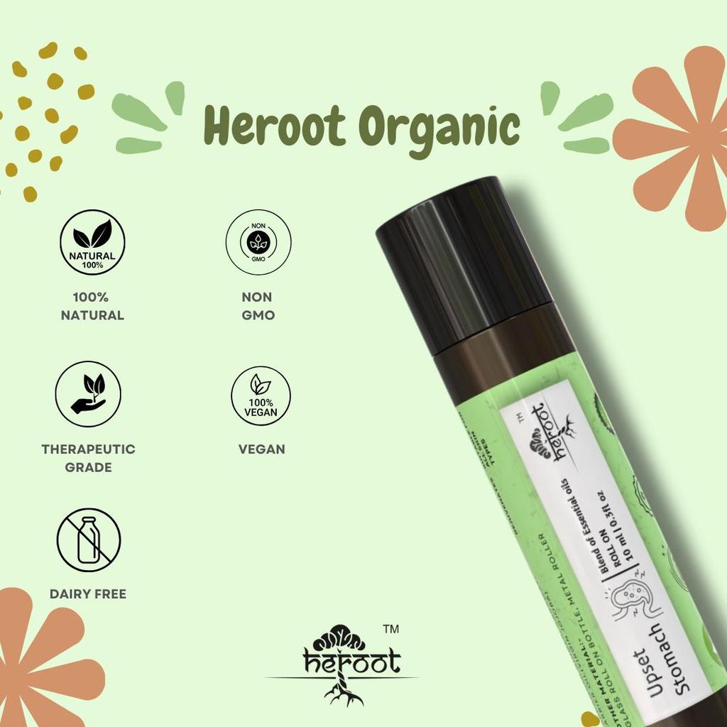 Heroot Ароматическая смесь эфирных масел роллер | Мята перечная, Кардамон и Имбирь