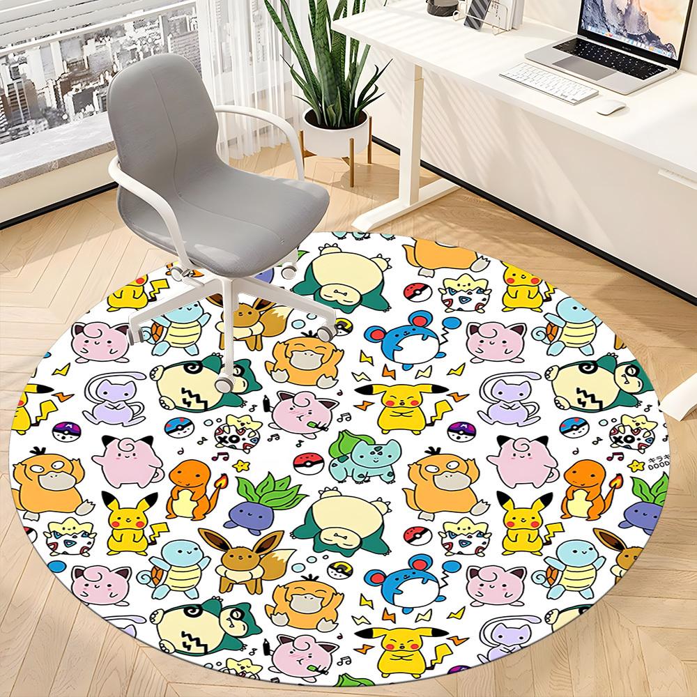 1 шт. Коврик-стул Pokemon для офиса, нескользящий, машинная стирка, для офиса, комнаты, праздничный декор на Рождество, день рождения, полиэстер