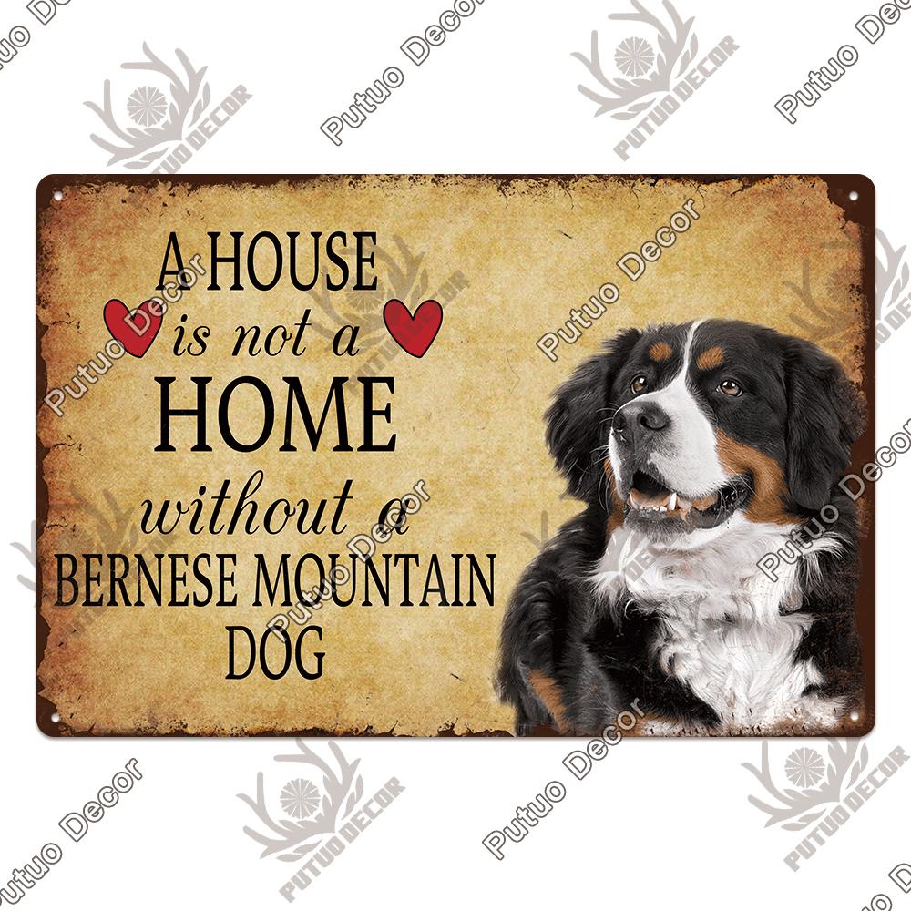 Декор Собака Винтаж Жестяные Знаки Доска Металлическая Пластина Настенное Искусство Украшения Для Дома Гостиная Человек Пещера Кафе Ферма Ретро Плакат