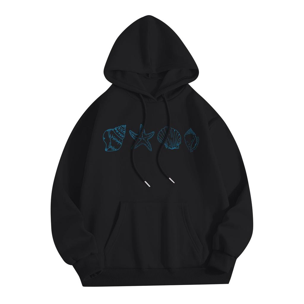 Толстовки для девочек-подростков с длинным рукавом и принтом букв, повседневные графические толстовки с капюшоном, пуловер с завязками, симпатичная толстовка большого размера