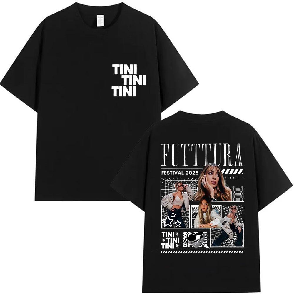 Singer TINI STOESSEL Futtura Tour New Album 2026 Graphic Tshirts Men Women Fashion Harajuku Short Sleeve Cotton Tees streetwear