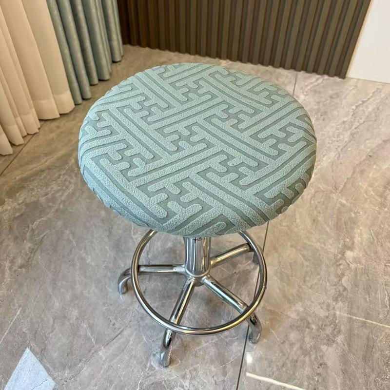 Round Stool Elastic Seat Cover Dustproof Wear Resistant Bar Swivel Chair Protector Soft Home Textile
