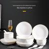 APLO Porcelain Love Gold Rim 24-Piece Dinnerware Set