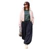 Womens Loose Fit Bell Bottom Jeans Pants Blue Elastic Waist Casual Vintage Style 2026