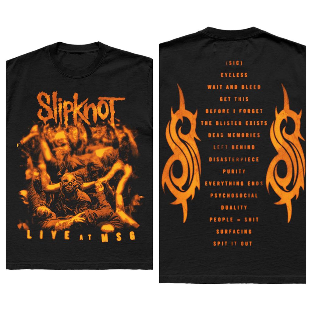 Slipknot 2021 Североамериканский тур Участники группы Маска Двусторонняя Винтажная Футболка, Унисекс Nu-Metal Фанат Уличная Одежда Футболка, 100% Хлопок Повседневная С Коротким Рукавом