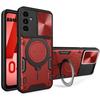 Case for Samsung Galaxy A04s Rigid Shockproof with Ring Stand and Lens Protection - Red