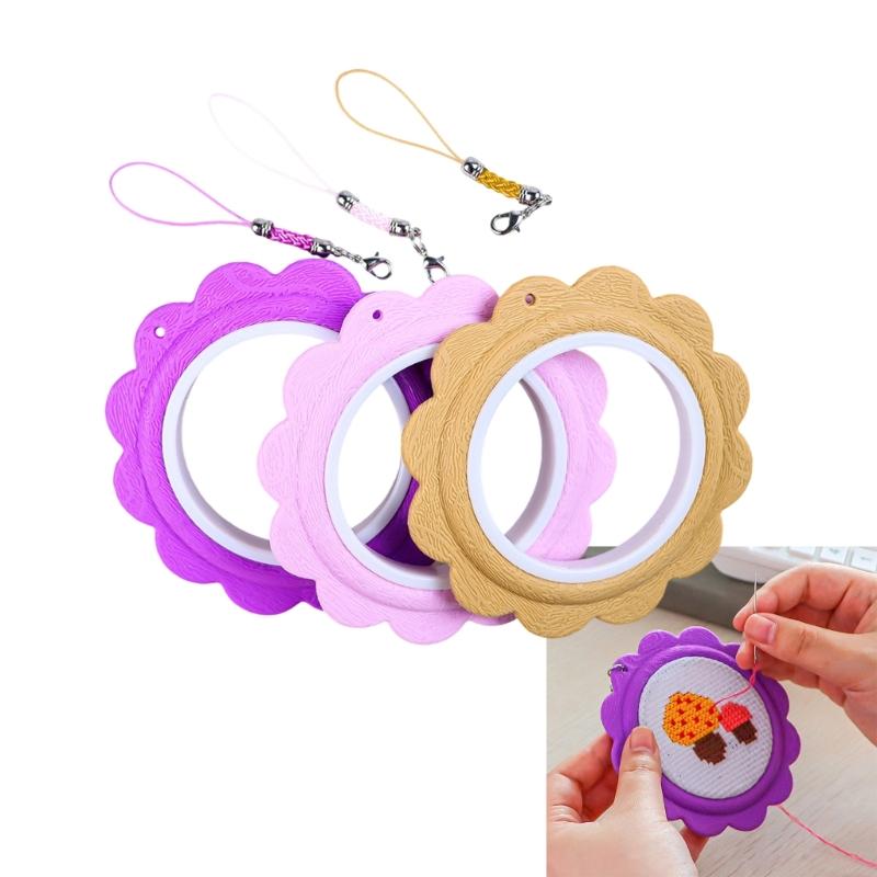 3 Pcs Embroidery Hoop Crosses Stitching Hoop Embroidery Circle Rings Round Wreath Embroidery Frame for Sewing Needlework