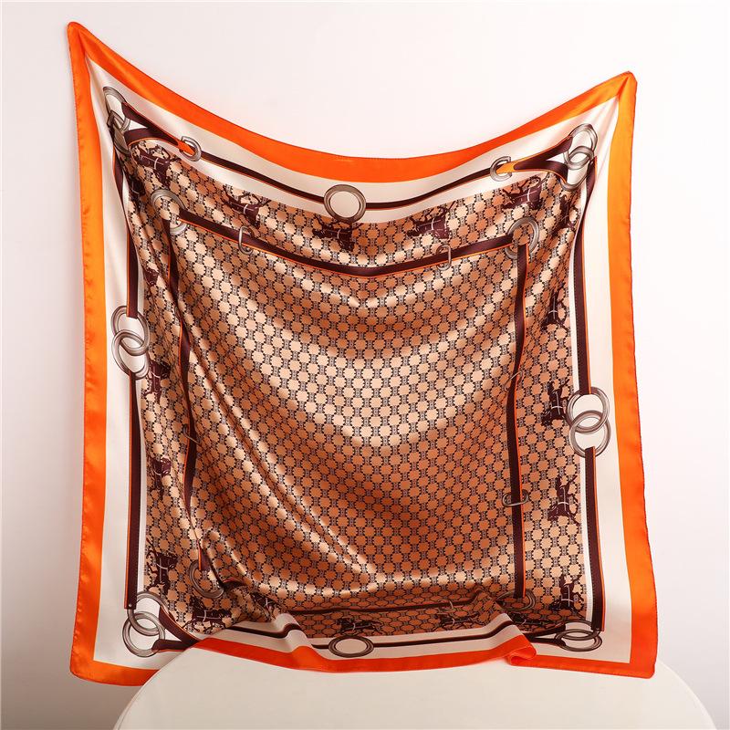 90 * 90 см новый шелковый шарф женский весенне-летний декоративный шарф солнцезащитный дорожный платок осенне-зимний шарф тонкий выпуск