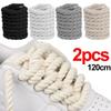 2PCS High Quality Solid Color Laces Round Bold Shoelaces Trendy Thick Rope Laces Women Men Sneakers