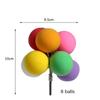 8Pcs Ball Bundle Colorful Clay Cake Topper Hat Creative Cupcake Card Flag Birthday Party Baby Shower Dessert Decoration